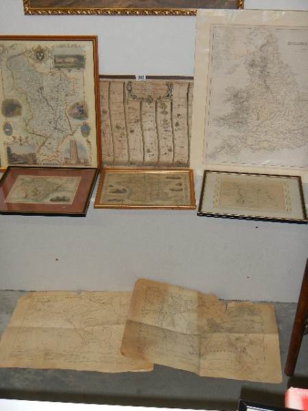 A selection of 8 assorted old and later maps.