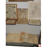 A selection of 8 assorted old and later maps.