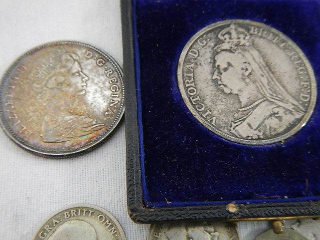 A quantity of silver coins and a Queen Elizabeth II £5 coin. - Image 3 of 7