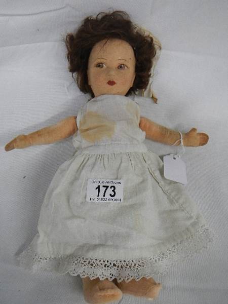 An early 20th century Chad Valley doll, 32 cm.