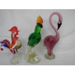 A Murano style art glass flamingo,