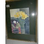 A framed and glazed mid 20th century watercolour by Franklin White, 40 x 50 cm.