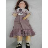 A late 19th / early 20th century Max Handwerk bisque headed doll with moveable joints,