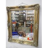A good gilt framed bevel edged mirror, 65 x 55 cm.