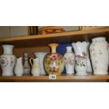 A mixed lot of ceramic vases and jugs.