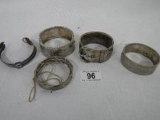 A good collection of 1920's Egyptian and Sudanese bangles (5 items).