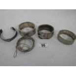 A good collection of 1920's Egyptian and Sudanese bangles (5 items).