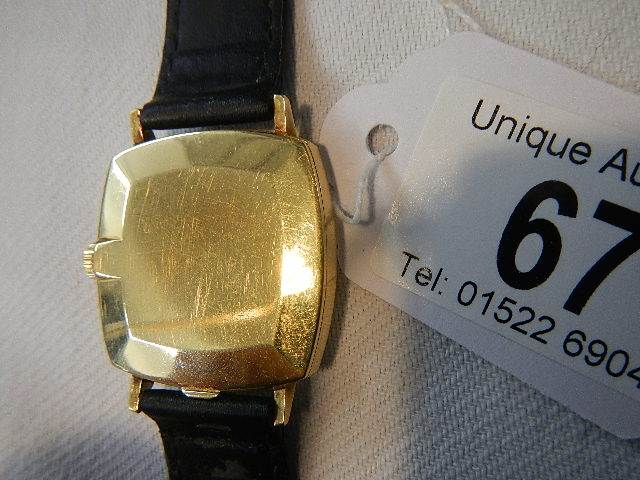 An 18ct gold gent's Omega wrist watch, in working order,. - Image 4 of 6