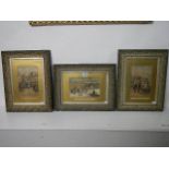 A set of 3 framed and glazed early 20th century prints of Napoleon. 35 x 45 cm.