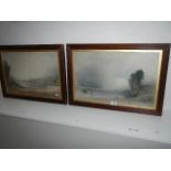 A pair of framed and glazed mid 19th century prints with details verso (see images), 63 x 44 cm.