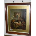 A good quality oak framed and glazed original Pear's print (chip out of top right of frame),