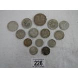 Approximately 147 grams of pre 1947 silver coinage.