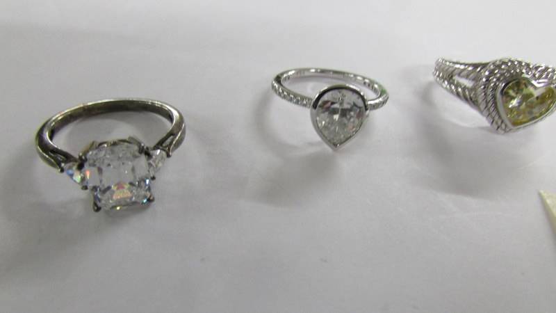 6 assorted silver rings. - Image 4 of 4