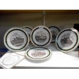 A set of 6 collectors cabinet plates of Saxilby by the Canterbury collection.