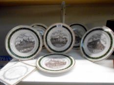 A set of 6 collectors cabinet plates of Saxilby by the Canterbury collection.