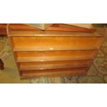 A 20th century pine wall hanging kitchen rack, 107 x 80 cm.