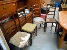 4 ladderback chairs for restoration