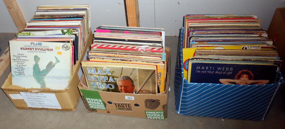 A large selection of vinyl LP records, Max Jaffa, Gilbert O'Sullivan, Marti Webb,