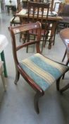 Five good quality mahogany dining chairs being a carver and 4 dining chairs.