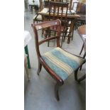 Five good quality mahogany dining chairs being a carver and 4 dining chairs.