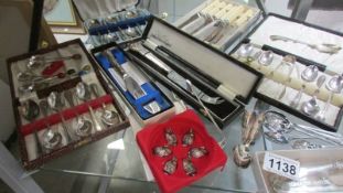 A mixed lot of cased cutlery sets and other cutlery etc.