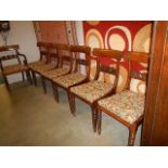 A good set of 7 Victorian mahogany drop in seat chairs, 1 carver and 6 diners.