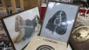 2 Cocker spaniel prints by Robert J May and Pollyanna Pickering.