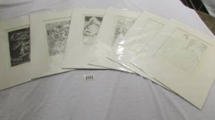 Pablo Picasso (1881-1973) Collection of 6 prints Vollard suite mainly nudes circa 1956.