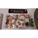 A collection of vintage earrings including Monet, 20 pairs for pierced ears,
