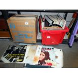 2 boxes of LP records (classical & pop etc.