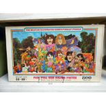 A vintage Beatles jigsaw puzzle with poster and answers,