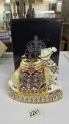 A Royal Crown Derby Camel paperweight in original box.