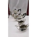 A good quality of Viner's of Sheffield 'Alpha' silver plate four piece tea set.