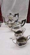 A good quality of Viner's of Sheffield 'Alpha' silver plate four piece tea set.