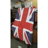 A good quality cloth Union Jack flag. ****Condition report**** Size 83cm x 160cm.