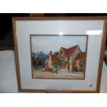 A Framed and glazed watercolour, 'The White Hart Inn, Wytham, Nr Oxford' by H.