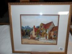 A Framed and glazed watercolour, 'The White Hart Inn, Wytham, Nr Oxford' by H.