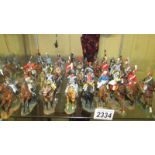 27 Del Prado cavalry of the Napoleonic wars model soldiers on horseback.