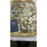 A large quantity of world coins.