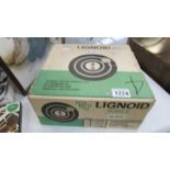 A boxed set of 4 Lignoid bowls by Thomas Taylor, Glasgow, all size No. 4.