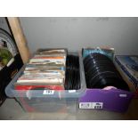 2 boxes of 45rpm records including Abba, Bee Gees, Kylie, Elton John etc.