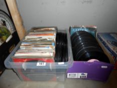 2 boxes of 45rpm records including Abba, Bee Gees, Kylie, Elton John etc.