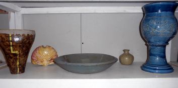 5 items of pottery by studio pottery artist Harry Shotton