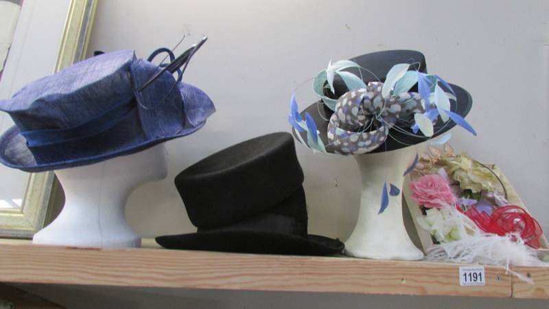 2 vintage ladies hats, 2 others, - Image 2 of 4