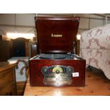 A Steeplelone vintage style radio cd record player (as seen) no leads or speakers