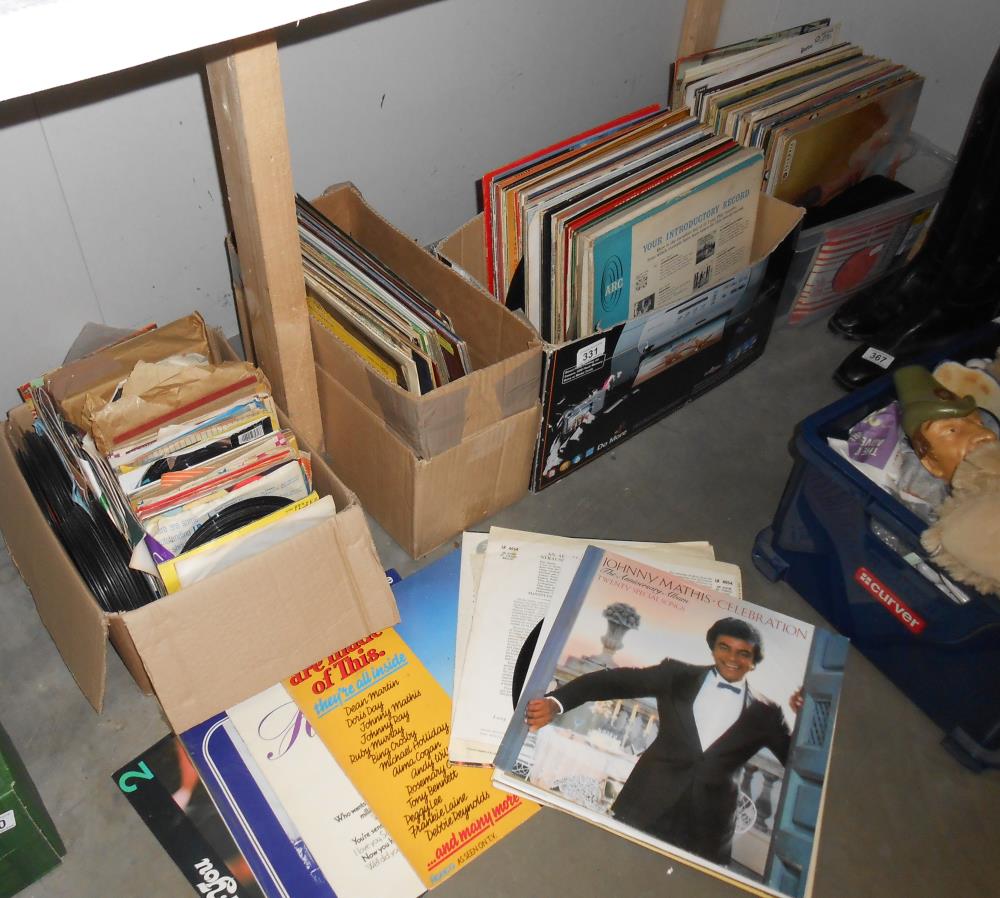 3 boxes of vinyl LP records including Johnny Mathis, classical etc.