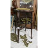 A Victorian mahogany stool.