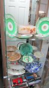 A mixed lot of vintage ceramics including cabinet plates, Royal Winton, James Kent etc.