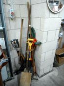 A large quantity of garden tools