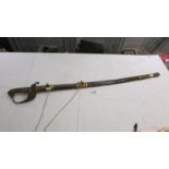 A mid Victorian officer sword with chagrin hilt ****Condition report**** Postage to